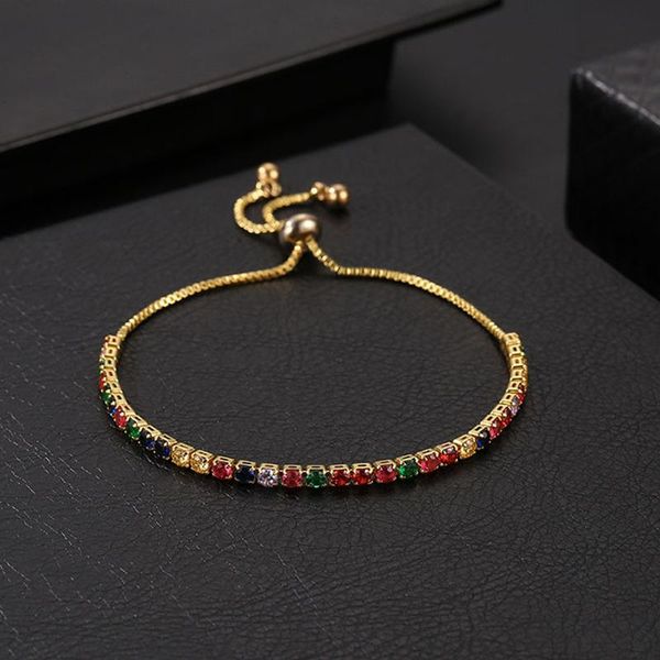 link, chain bracelets for women simple geometry convenient adjustable colorful zircon light gold color gifts fashion jewelry kbh171, Black
link, chain bracelets for women simple geometry convenient adjustable colorful zircon light gold color gifts fashion jewelry kbh171, Black