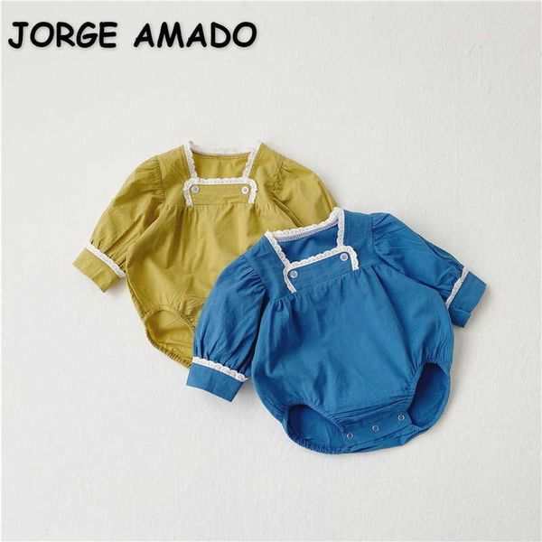 spring korean style baby girl bodysuit lace collar solid color jumpsuit cute clothes e5096 210610, Blue
spring korean style baby girl bodysuit lace collar solid color jumpsuit cute clothes e5096 210610, Blue