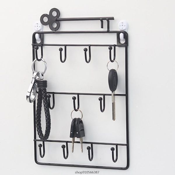 modern style iron wall mounted 11 hangers hooks key holder coat hat storage rack practical cloth / keys m30 21 wholesales & rails
modern style iron wall mounted 11 hangers hooks key holder coat hat storage rack practical cloth / keys m30 21 wholesales & rails
