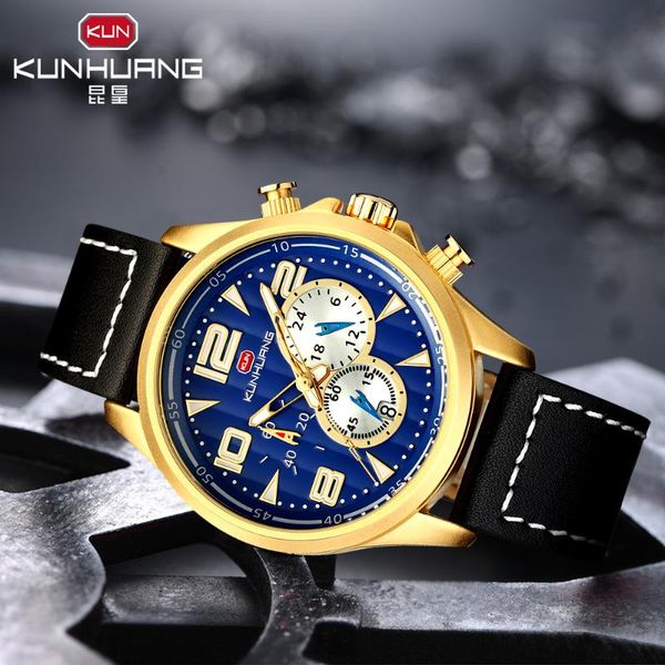 wristwatches 2021 kunhuang watch brand men's band chronograph sports waterproof clock military luxury men quartz, Slivery;brown
wristwatches 2021 kunhuang watch brand men's band chronograph sports waterproof clock military luxury men quartz, Slivery;brown