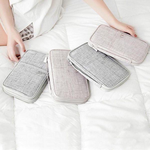 card holders anti-theft storage bag multifunctional organizer bill document account passport finishing pouch box travel accessories, Brown;gray
card holders anti-theft storage bag multifunctional organizer bill document account passport finishing pouch box travel accessories, Brown;gray