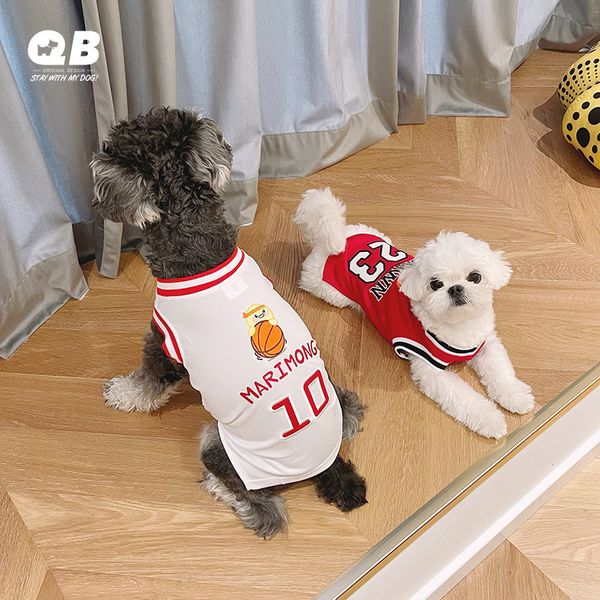 line pet basketball cloth spring summer breathable sunscreen dog chenery teddy bear
line pet basketball cloth spring summer breathable sunscreen dog chenery teddy bear