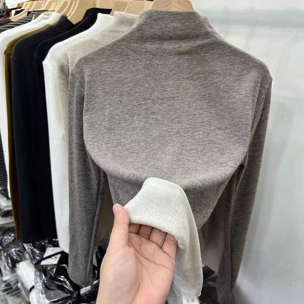 women's sweaters soft waxy friendly high-quality de veet half high collar long sleeve t-shirt bottoming shirt autumn and winter sleeve, White;black
women's sweaters soft waxy friendly high-quality de veet half high collar long sleeve t-shirt bottoming shirt autumn and winter sleeve, White;black