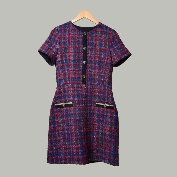 casual dresses spring summer short sleeve purple round neck plaid print tweed panelled buttons single-breasted dress fashion md09173227 hssr, Black;gray
casual dresses spring summer short sleeve purple round neck plaid print tweed panelled buttons single-breasted dress fashion md09173227 hssr, Black;gray