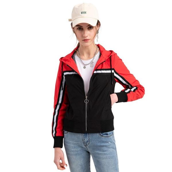 women's jackets 2021 spring and autumn thin windbreaker jacket color matching casual outdoor raincoat, Black;brown
women's jackets 2021 spring and autumn thin windbreaker jacket color matching casual outdoor raincoat, Black;brown