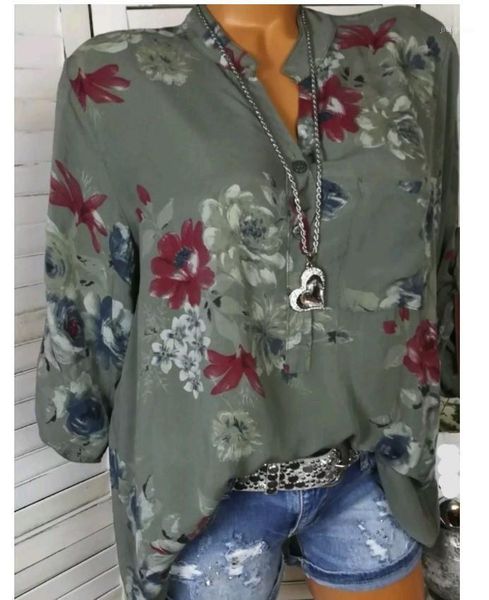 spring summer women elegant casual blouse floral print button design long sleeve shirt basic women's blouses & shirts, White
spring summer women elegant casual blouse floral print button design long sleeve shirt basic women's blouses & shirts, White