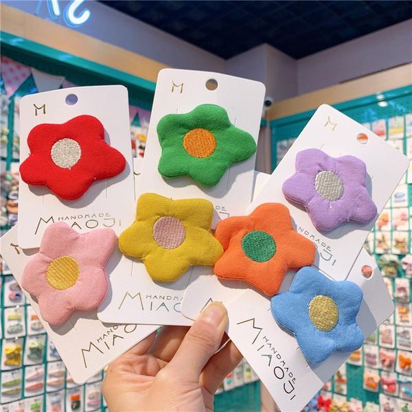 korea style cute girl hairpin flowers fabric stereoscopic color sweet hair clip for children's fashion accessories, Slivery;white
korea style cute girl hairpin flowers fabric stereoscopic color sweet hair clip for children's fashion accessories, Slivery;white
