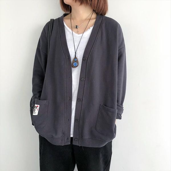 women casual button knitted cardigan womens sweater autumn v neck long sleeve pockets female solid color, White;black
women casual button knitted cardigan womens sweater autumn v neck long sleeve pockets female solid color, White;black