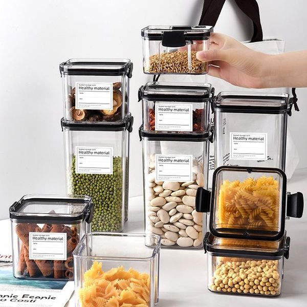 1800ml dry storage box containers transparent stackable kitchen spaghetti noodles sealed tank organizers bottles & jars 
1800ml dry storage box containers transparent stackable kitchen spaghetti noodles sealed tank organizers bottles & jars
