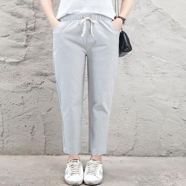 women's pants & capris spring and summer thin straight loose cotton linen cropped women washed, Black;white
women's pants & capris spring and summer thin straight loose cotton linen cropped women washed, Black;white