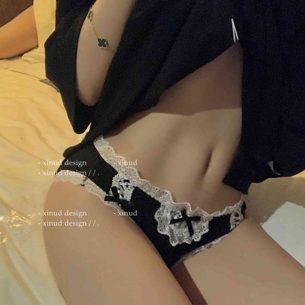 heart stealing lori maid underwear women's middle waist breathable cotton crotch lace side breech briefs, Black;pink
heart stealing lori maid underwear women's middle waist breathable cotton crotch lace side breech briefs, Black;pink