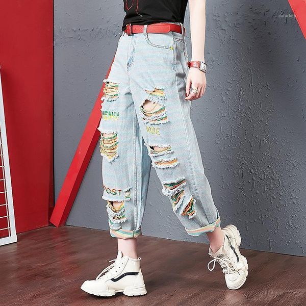 women's jeans 2021 arrival summer european style women loose casual ankle-length pants button waist hole cotton denim harem p58, Blue
women's jeans 2021 arrival summer european style women loose casual ankle-length pants button waist hole cotton denim harem p58, Blue