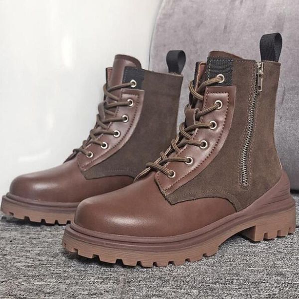 boots 2021 british style woman ankle winter lace up shoes motorcycle military platform heels footwear zy44, Black
boots 2021 british style woman ankle winter lace up shoes motorcycle military platform heels footwear zy44, Black