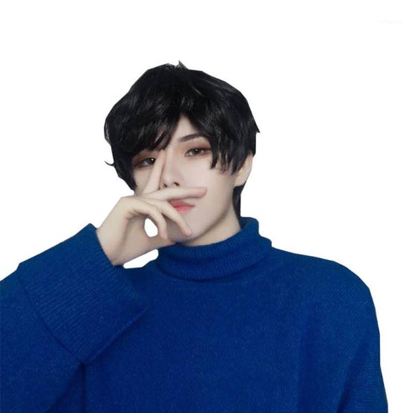 synthetic wigs daily wave messy black short bangs heat resistant natural cosplay for party anime daily1
synthetic wigs daily wave messy black short bangs heat resistant natural cosplay for party anime daily1