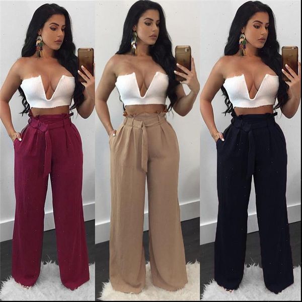 fashion high waist ruffles bow womens capris belt ol trouser denim look wide leg long female all matching, Black;white
fashion high waist ruffles bow womens capris belt ol trouser denim look wide leg long female all matching, Black;white