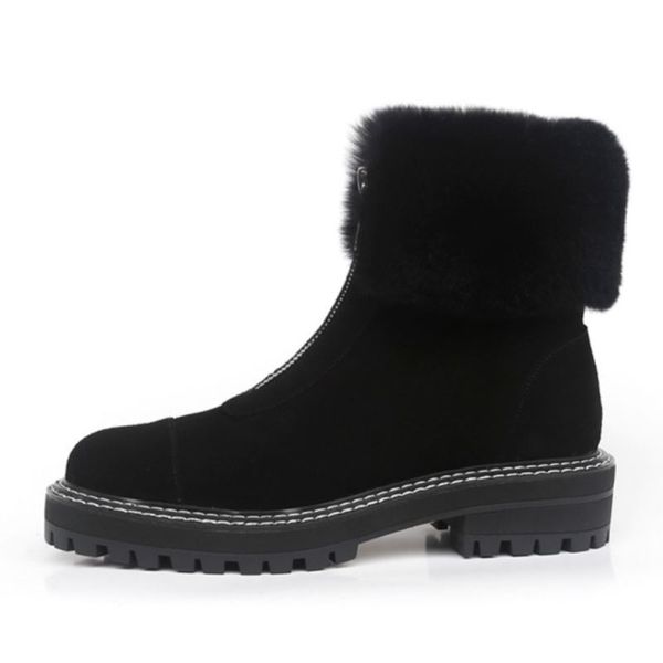 real leather fur warm ankle boots round toe thick heel zipper sweet shoes female footwear winter outdoor size 34-39, Black
real leather fur warm ankle boots round toe thick heel zipper sweet shoes female footwear winter outdoor size 34-39, Black