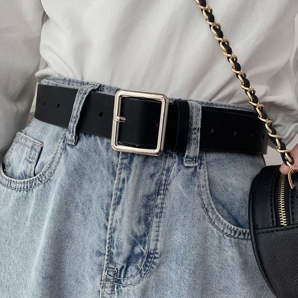 belts leather belt for women fashion square pin buckle jeans black chic ladies vintage strap female waistband, Black;brown
belts leather belt for women fashion square pin buckle jeans black chic ladies vintage strap female waistband, Black;brown