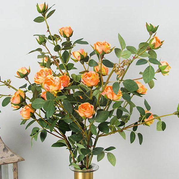 6pcs artificial tea rose flowers fake silk bouquet home wedding decoration garden decorative & wreaths
6pcs artificial tea rose flowers fake silk bouquet home wedding decoration garden decorative & wreaths