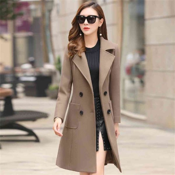 spring new korean women's long woolen coat thicken woolen coat slim korean version of the thin tide, Black
spring new korean women's long woolen coat thicken woolen coat slim korean version of the thin tide, Black