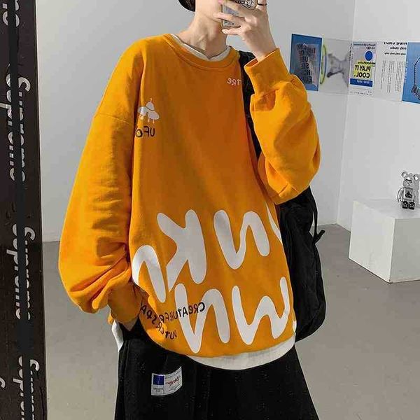 spring new large round neck printed sweater men's clothes student hip hop 021, Black
spring new large round neck printed sweater men's clothes student hip hop 021, Black