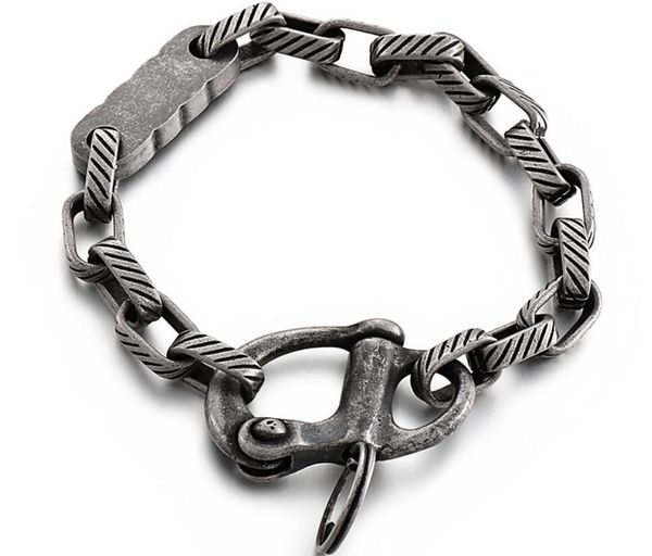8mm 8.66 inch square striped keychain link chain bracelet for men's stainless steel bangle jewelry silver vintage black
8mm 8.66 inch square striped keychain link chain bracelet for men's stainless steel bangle jewelry silver vintage black