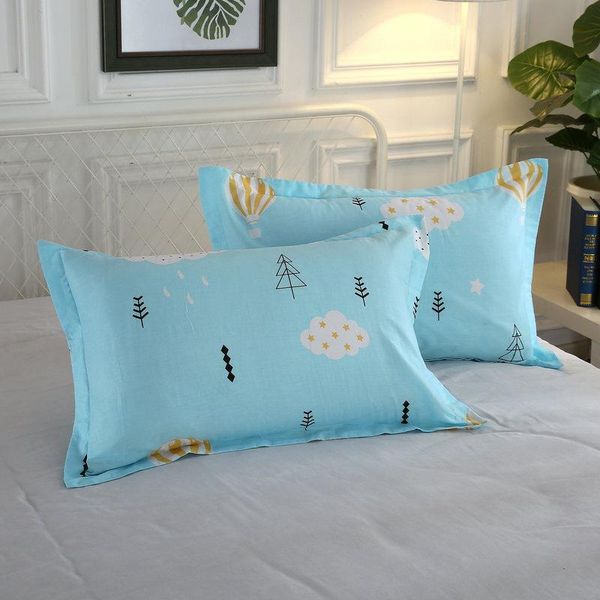 pillow case 100% cotton set of 2 pillowcase soft and hypoallergenic (19''x30'') decorative home wrinkle, fade, stain res
