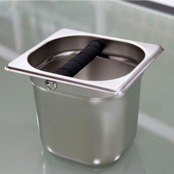 coffee filters espresso knock box stainless steel knox container with rubber bar embedded dump bin for kitchen cafe
coffee filters espresso knock box stainless steel knox container with rubber bar embedded dump bin for kitchen cafe