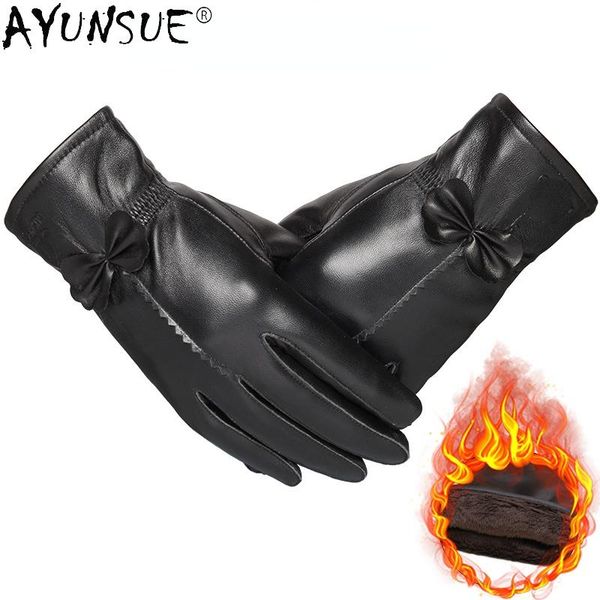 five fingers gloves ayunsue fashion real sheepskin leather women soft plus velvet black driving winter guantes invierno sqq403, Blue;gray
five fingers gloves ayunsue fashion real sheepskin leather women soft plus velvet black driving winter guantes invierno sqq403, Blue;gray