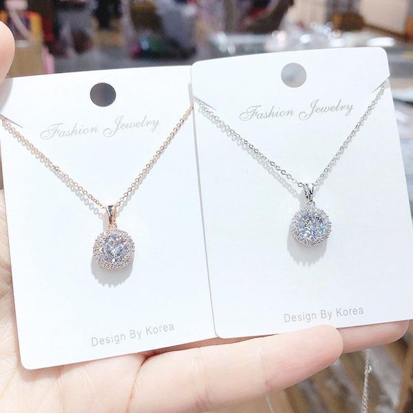 chains classic fashion cubic zirconia simple pendant necklace for woman luxury exquisite clavicle chain choker bridal jewelry gift, Silver
chains classic fashion cubic zirconia simple pendant necklace for woman luxury exquisite clavicle chain choker bridal jewelry gift, Silver