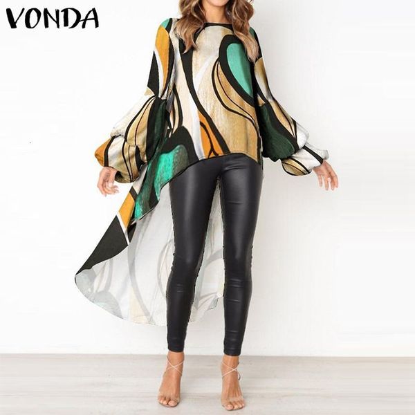womens blouse shirts vonda 2020 fashion casual solid long sleeve vintage printed asymmetric ladies baggy blusas femme, White
womens blouse shirts vonda 2020 fashion casual solid long sleeve vintage printed asymmetric ladies baggy blusas femme, White