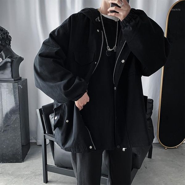 men's jackets autumn streetwear bomber men windbreaker fashions clothes male cargo casual solid coats with nood, Black;brown
men's jackets autumn streetwear bomber men windbreaker fashions clothes male cargo casual solid coats with nood, Black;brown