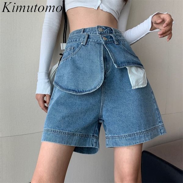 kimutomo irregular knee length jeans women high waist solid pockets patchwork wide leg pants outwear loose spring summer 210521, Blue
kimutomo irregular knee length jeans women high waist solid pockets patchwork wide leg pants outwear loose spring summer 210521, Blue