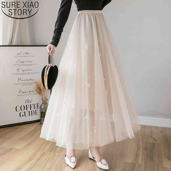 mesh spring women korean sweet solid casual feather nail pearl high waist long skirts pleated skirt 12993 210417, Black
mesh spring women korean sweet solid casual feather nail pearl high waist long skirts pleated skirt 12993 210417, Black