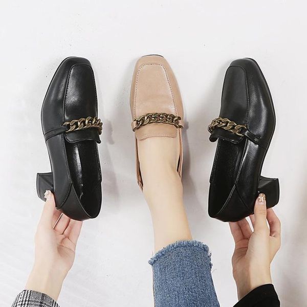 women low heels pumps pu leather ladies fashion shoes chain sewing women's casual comfortable shoe female square toe footwear dress, Black
women low heels pumps pu leather ladies fashion shoes chain sewing women's casual comfortable shoe female square toe footwear dress, Black