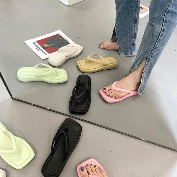 slippers female shoes square toe ladies' low luxury slides platform rubber flip flops 2021 flat designer soft hawaiian rome pu, Black
slippers female shoes square toe ladies' low luxury slides platform rubber flip flops 2021 flat designer soft hawaiian rome pu, Black