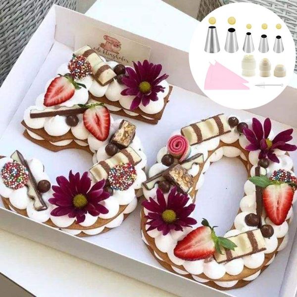 11pcs cake decorating kits round cream cupcakes icing tips nozzles pastry bags reusable coupler brush baking tool & tools
11pcs cake decorating kits round cream cupcakes icing tips nozzles pastry bags reusable coupler brush baking tool & tools
