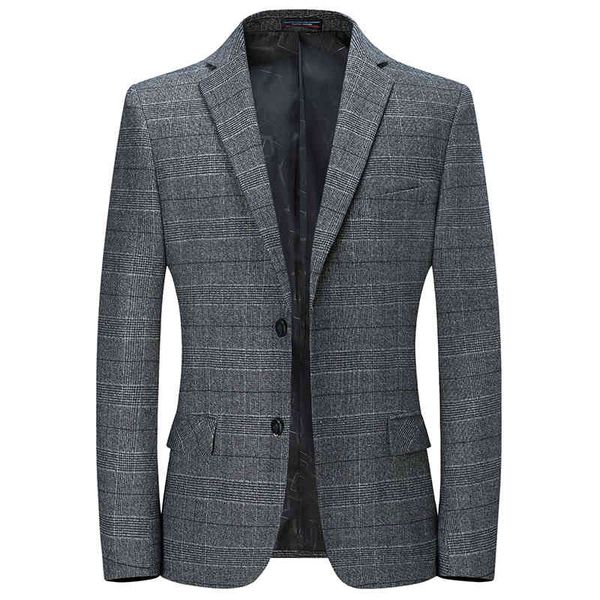 men's suits & blazers 2021 casual male suit plaid fashion jacket, White;black