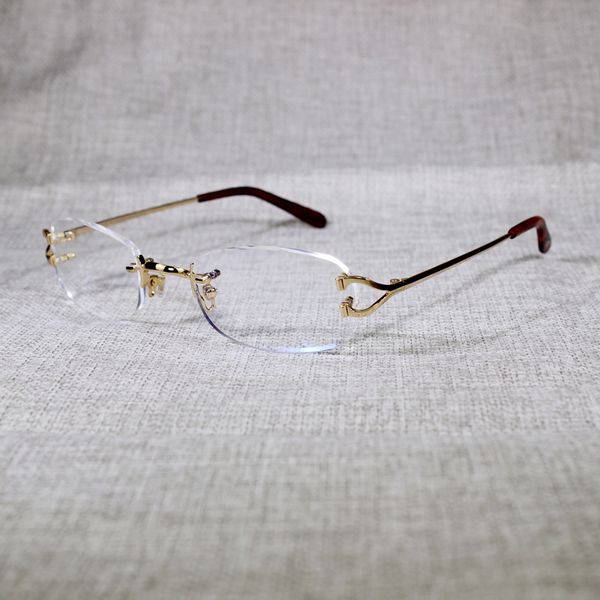 design sunglasses luxury rimless men oval clear eyeglasses metal frame square shades women for summer club outdoor eyewear, White;black
design sunglasses luxury rimless men oval clear eyeglasses metal frame square shades women for summer club outdoor eyewear, White;black