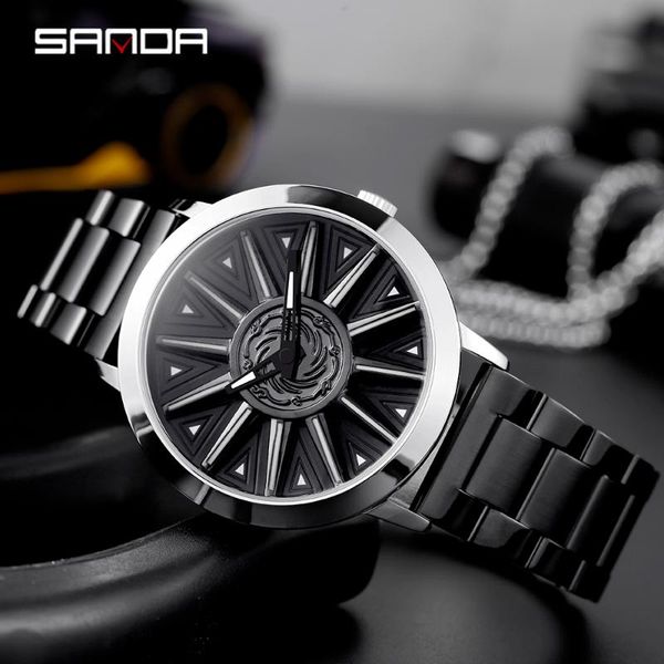 wristwatches sanda stainless steel band waterproof men watch fashion business outdoors quartz wristwatch relogio masculino p1032, Slivery;brown 
wristwatches sanda stainless steel band waterproof men watch fashion business outdoors quartz wristwatch relogio masculino p1032, Slivery;brown