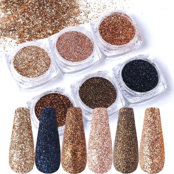 6pcs nail glitter rose gold colors sandy powder shiny sparkles art sequins pigment flakes dust 3d decorations tr15391, Silver;gold
6pcs nail glitter rose gold colors sandy powder shiny sparkles art sequins pigment flakes dust 3d decorations tr15391, Silver;gold