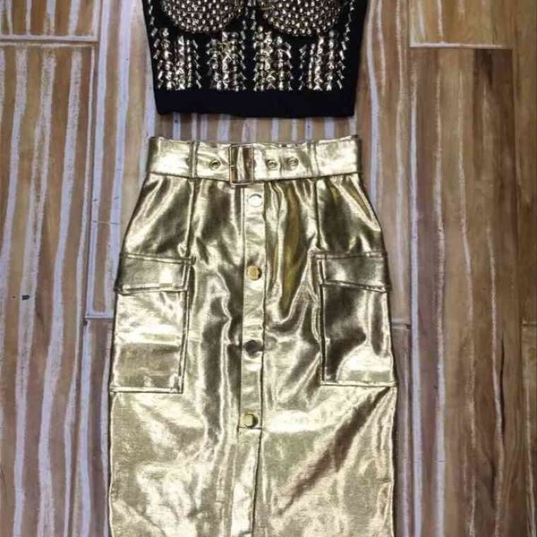 strapless gold leather knee length fashion cocktail party bodycon dress, Black;gray
strapless gold leather knee length fashion cocktail party bodycon dress, Black;gray