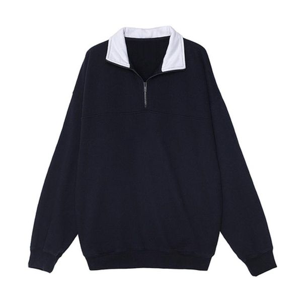 women's hoodies & sweatshirts vintage turn down collar sweatshirt zip up women korean style oversized pullover hoodie with pocket femal, Black
women's hoodies & sweatshirts vintage turn down collar sweatshirt zip up women korean style oversized pullover hoodie with pocket femal, Black