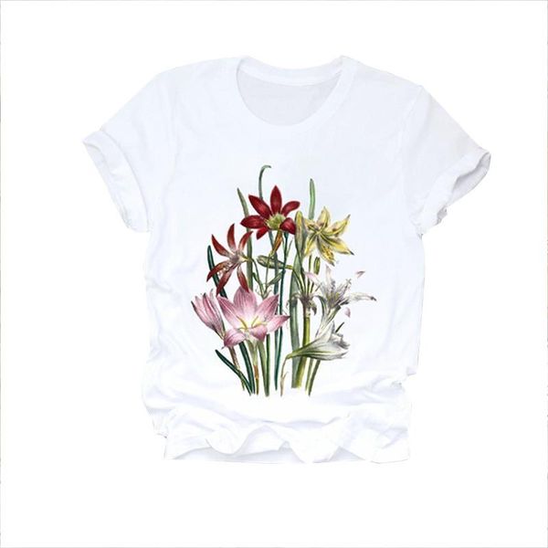women's t-shirt plants flower printed women casual plus size t-shirts o-neck simplicity short sleeve summer 2021 camisetas de mujer, White
women's t-shirt plants flower printed women casual plus size t-shirts o-neck simplicity short sleeve summer 2021 camisetas de mujer, White