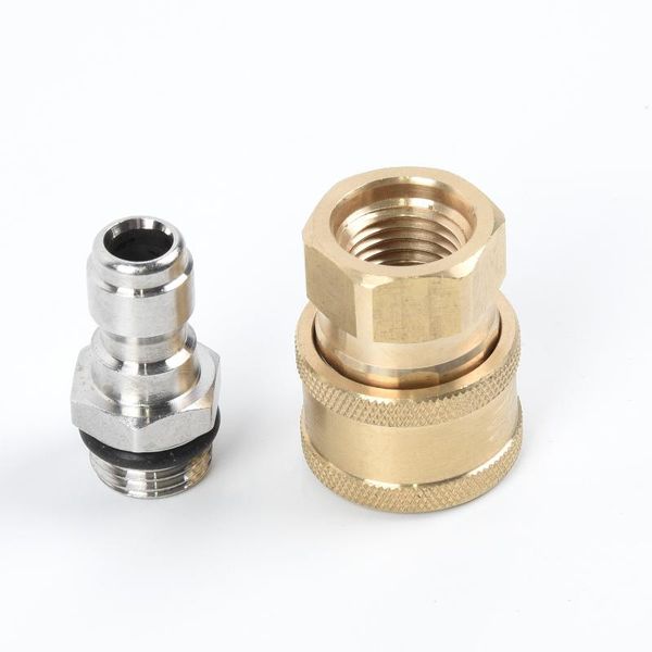 watering equipments pair pressure washer quick release 1/4 male m22/14 female plug brass connector + stainless steel
watering equipments pair pressure washer quick release 1/4 male m22/14 female plug brass connector + stainless steel