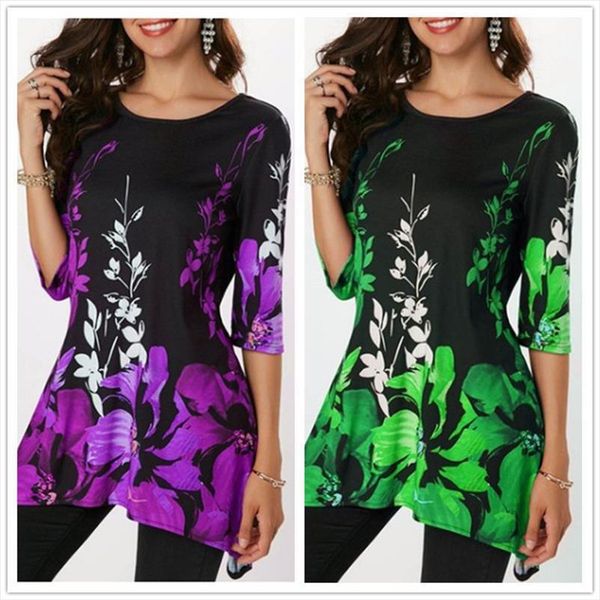 arrival spring summer half womens t shirts sleeve o neck casual vintage floral plus size 5xl, White
arrival spring summer half womens t shirts sleeve o neck casual vintage floral plus size 5xl, White