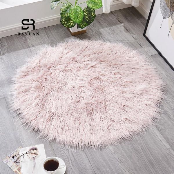 long hair rug round sheepskin hairy carpet faux mat seat pad fur plain fluffy soft area tapetes 30-140cm carpets 
long hair rug round sheepskin hairy carpet faux mat seat pad fur plain fluffy soft area tapetes 30-140cm carpets