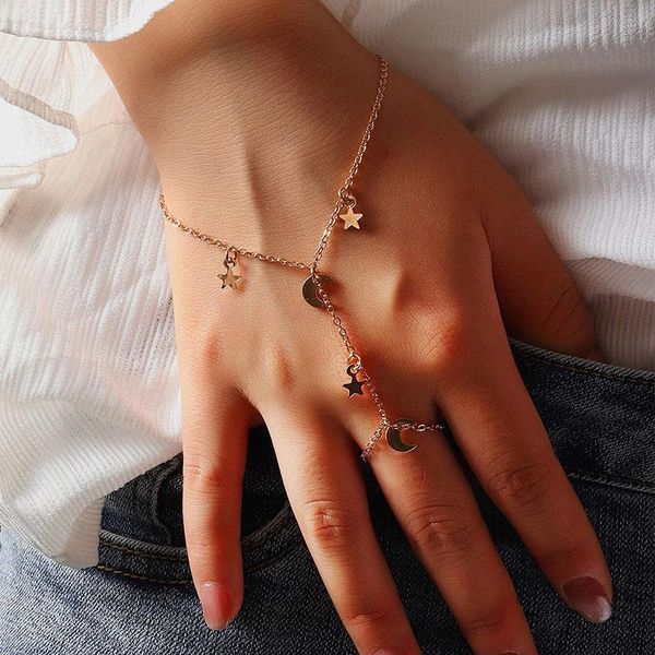 charm bracelets yada finger rings hand harness alloy gold color stars&moon bangles for women crystal jewelry bracelet ring one piece bt21003, Golden;silver
charm bracelets yada finger rings hand harness alloy gold color stars&moon bangles for women crystal jewelry bracelet ring one piece bt21003, Golden;silver