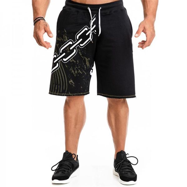 men's shorts 2021 summer mens black print loose cotton man gyms fitness sweatpants male jogger workout brand short pants, White;black 
men's shorts 2021 summer mens black print loose cotton man gyms fitness sweatpants male jogger workout brand short pants, White;black