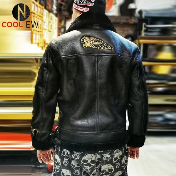 men's jackets ibkb3 european us size super warm genuine sheep leather coat mens big b3 shearling bomber military fur jacket, Black;brown
men's jackets ibkb3 european us size super warm genuine sheep leather coat mens big b3 shearling bomber military fur jacket, Black;brown