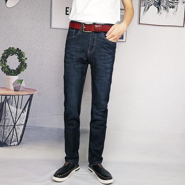 men's fashion trend motorcycle jeans slim fit straight denim pants ripped skinny trousers, Blue
men's fashion trend motorcycle jeans slim fit straight denim pants ripped skinny trousers, Blue